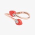 Fashionable coral bangle bracelet with diamonds in pink gold