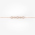 Pink gold chain bracelet with diamond circles