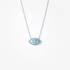 White gold evil eye pendant with turquoise and diamonds