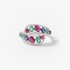 Triple colour twisted ring