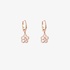 Pink gold flower earrings