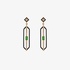 Art deco emerald earrings with black enamel