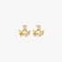 Triple gold fancy shapes studs