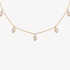 Pink gold necklace with diamond drops