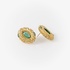 Fashionable gold plated earrings with semi precious stones