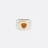 Wide citrine heart ring