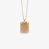 Pink gold tag with diamonds