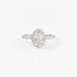 Solitaire oval cut diamond ring