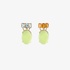 Semi precious earrings with cab jadeite