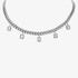White gold chain necklace with diamonds