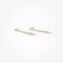 Gold line earrings with diamonds