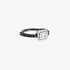 White gold ring with baguette and black diamonds