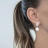 Diamond earrings with pearls