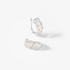 White gold thick hoops with baguette diamonds