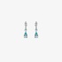 Earrings in white gold 18κ with aquamarine and diamonds