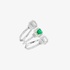 Three rings in one, in white gold white emerald and diamonds