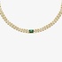 Chiara Ferragni gold plated chain with green stone