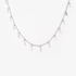 Fine white gold necklace with baguette diamonds