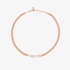 Fashionable ''Forever '' pink gold necklace