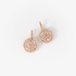 Round baguette diamond earrings