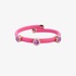 Pink leather bangle bracelet