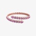 Gorgeous rose gold bangle bracelet with pink sapphires