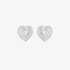 Big heart clusters with diamonds in white gold
