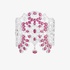 Stunning white gold cuff bracelet with rubies and diamonds