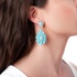 Elegant turquoise spiky earrings