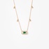 Small gold pendant with an emerald and diamonds