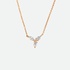 Diamond pendant with navettes in pink gold