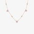 pink gold necklace with pink sapphires and diamonds