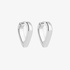 Silver V hoop earrings