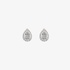 White Gold Pear-Shaped Diamond Halo Stud Earrings