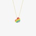 Pastel rainbow heart pendant
