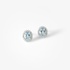 Aquamarine stud earrings with diamonds