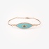 Turquoise bangle eye with brown diamonds