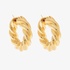 Chunky twisted gold hoops