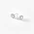 Small oval invisible setting earrings