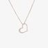 Diamond heart outline necklace