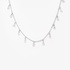 white gold necklace with multi shaped diamonds