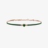 Thin bangle bracelet with green  enamel