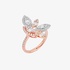 Pink gold diamond ring