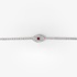 White gold eye tennis breacelet with ruby