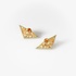 Titanium triangle stud earrings with semi precious stone