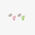 Ασημένια σκουλαρίκια Valentina Ferragni  σε απαλό ροζ και πράσινο