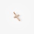 Small pink gold cross with diamonds