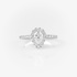 Solitaire pear cut diamond ring