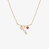 Gold love charm necklace