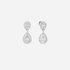 white gold drop earrings with diamonds